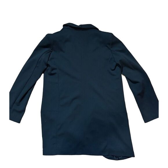 Boohoo black long line open front blazer sz 4 - Picture 2 of 7